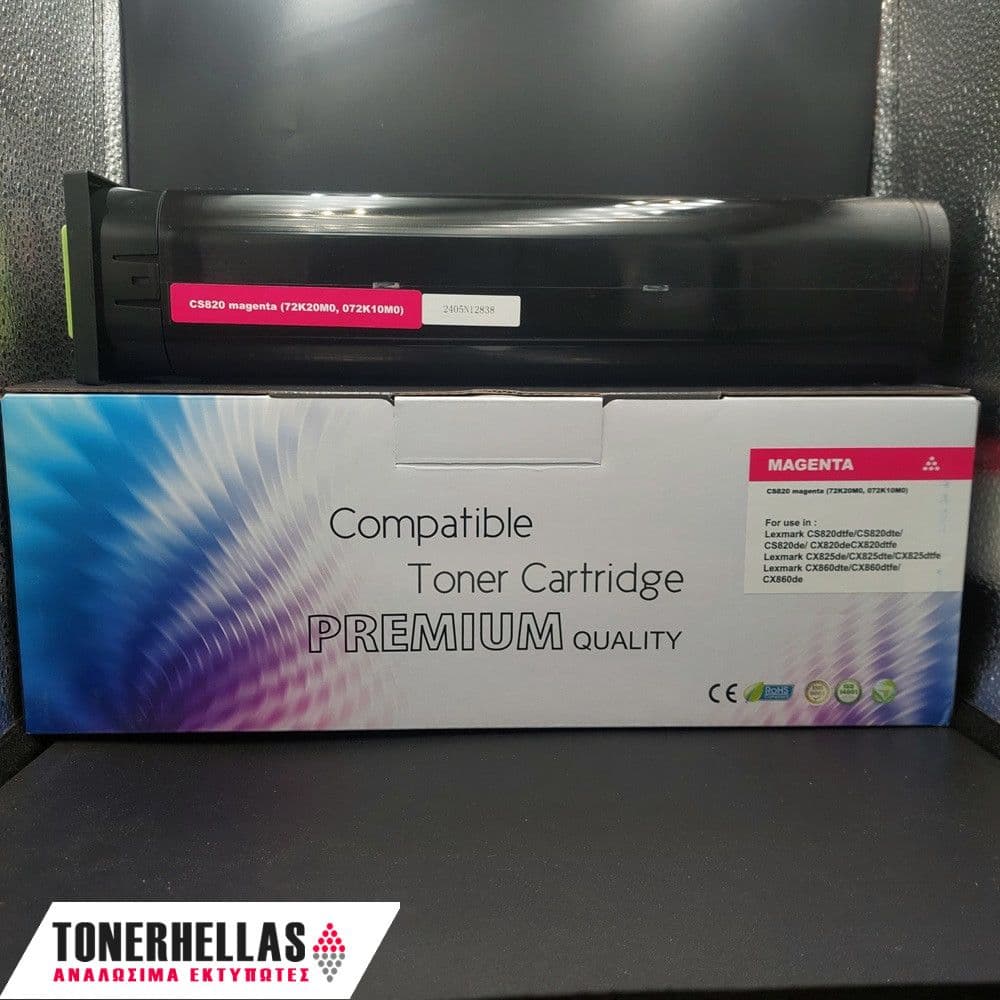 Συμβατό τόνερ Lexmark 72K20M0 Magenta CS820 8.000 σελ