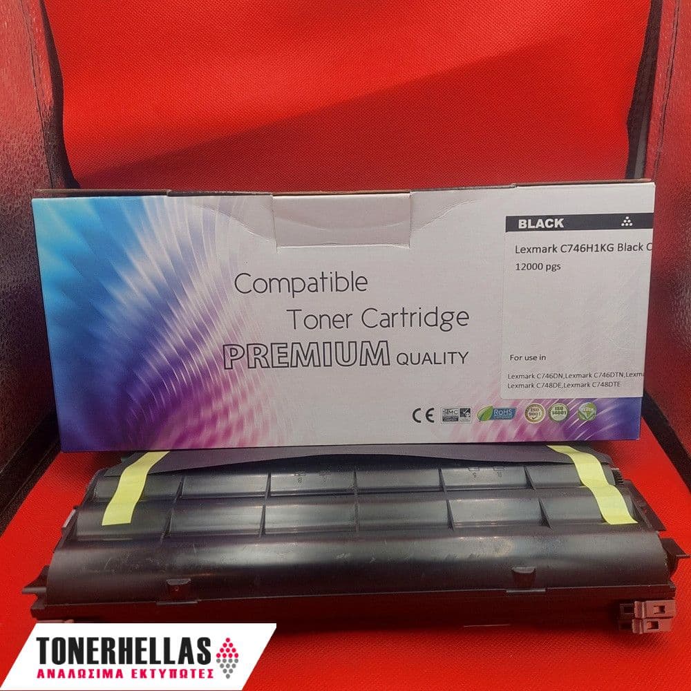 Συμβατό τόνερ Lexmark C746H1KG Black C746 12.000 σελ