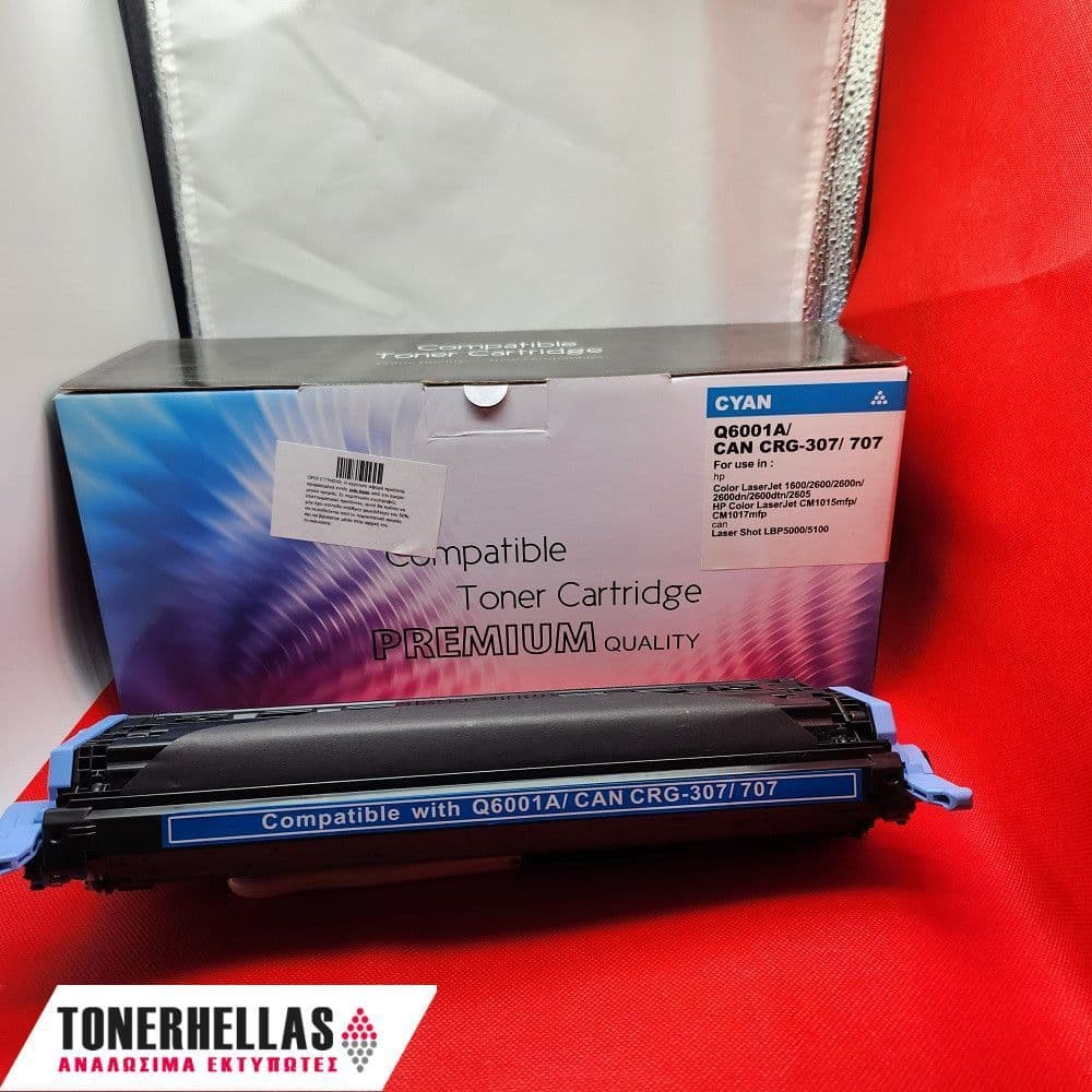 Συμβατό τόνερ HP 124A Q6001A Cyan /Canon 707 9423A004 2.000 σελ
