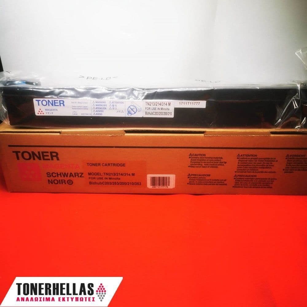 Συμβατό τόνερ Konica Minolta TN213M/TN214M/TN314M Magenta A0D7352,A0D7354,A0D7351 19.000 σελ