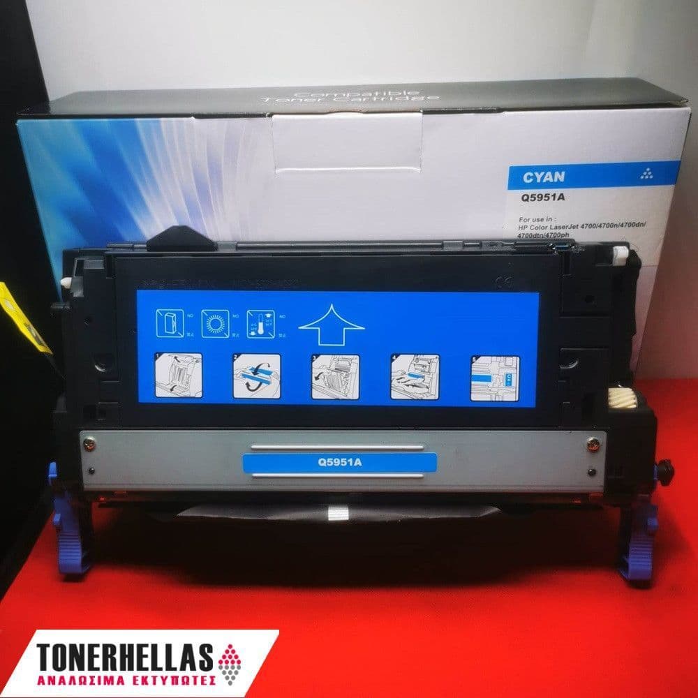Συμβατό τόνερ HP 643A Q5951A Cyan 10.000 σελ