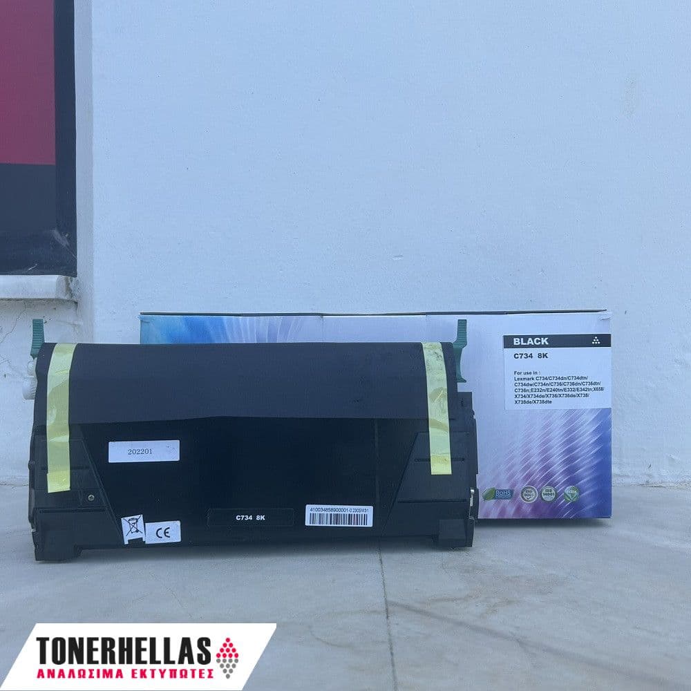Συμβατό τόνερ Lexmark C734A1KG Black C734 8.000 σελ