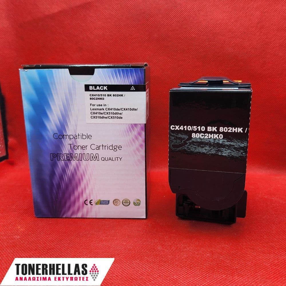 Συμβατό τόνερ Lexmark 80C2HK0 Black CX410 4.000 σελ