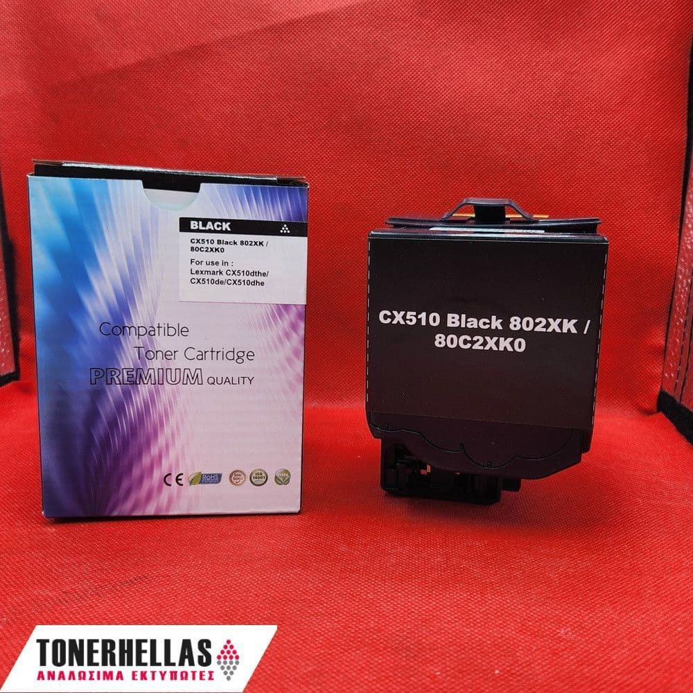 Συμβατό τόνερ Lexmark 80C2XK0 Black CX510 8.000 σελ