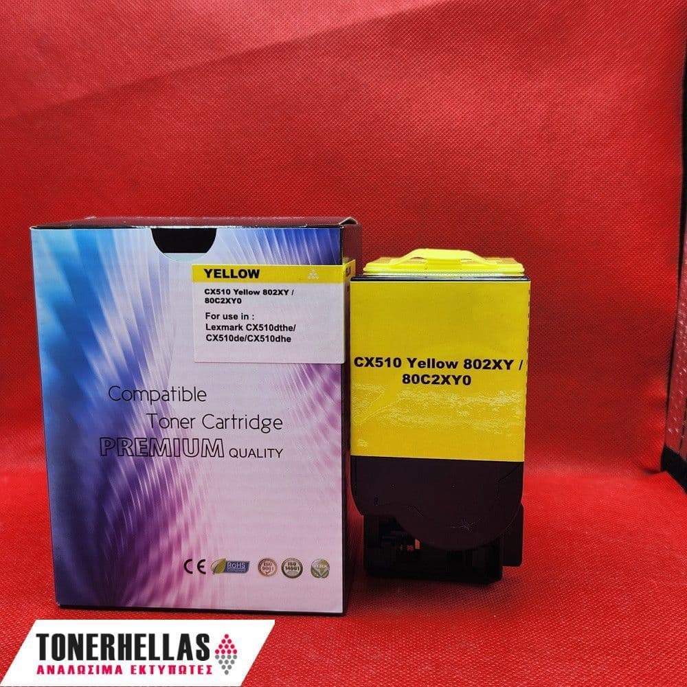 Συμβατό τόνερ Lexmark 80C2XY0 Yellow CX510 4.000 σελ