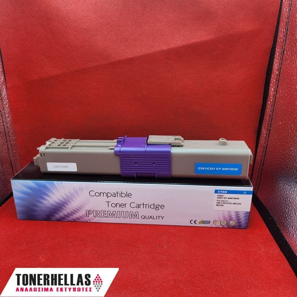 Συμβατό τόνερ OKI 44973535 C301/C321 Cyan 1.500 σελ