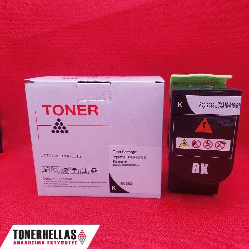 Συμβατό τόνερ Lexmark 80C2SK0 Black CX310 2.500 σελ