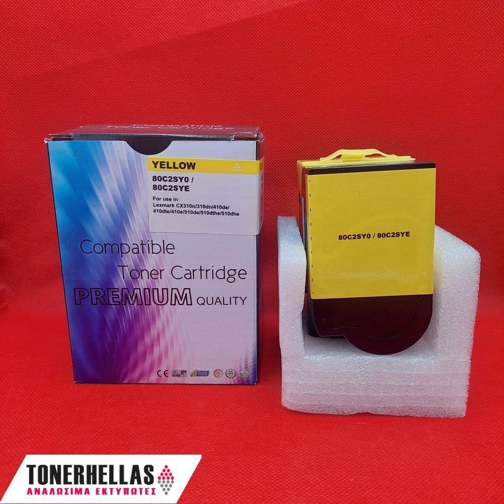 Συμβατό τόνερ Lexmark 80C2SY0 Yellow CX310 2.000 σελ