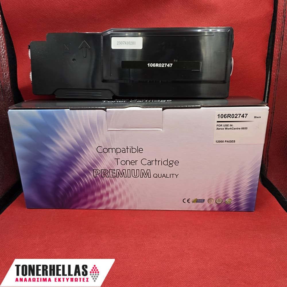Συμβατό τόνερ Xerox 106R02747 BLACK WC6655 12.000 σελ