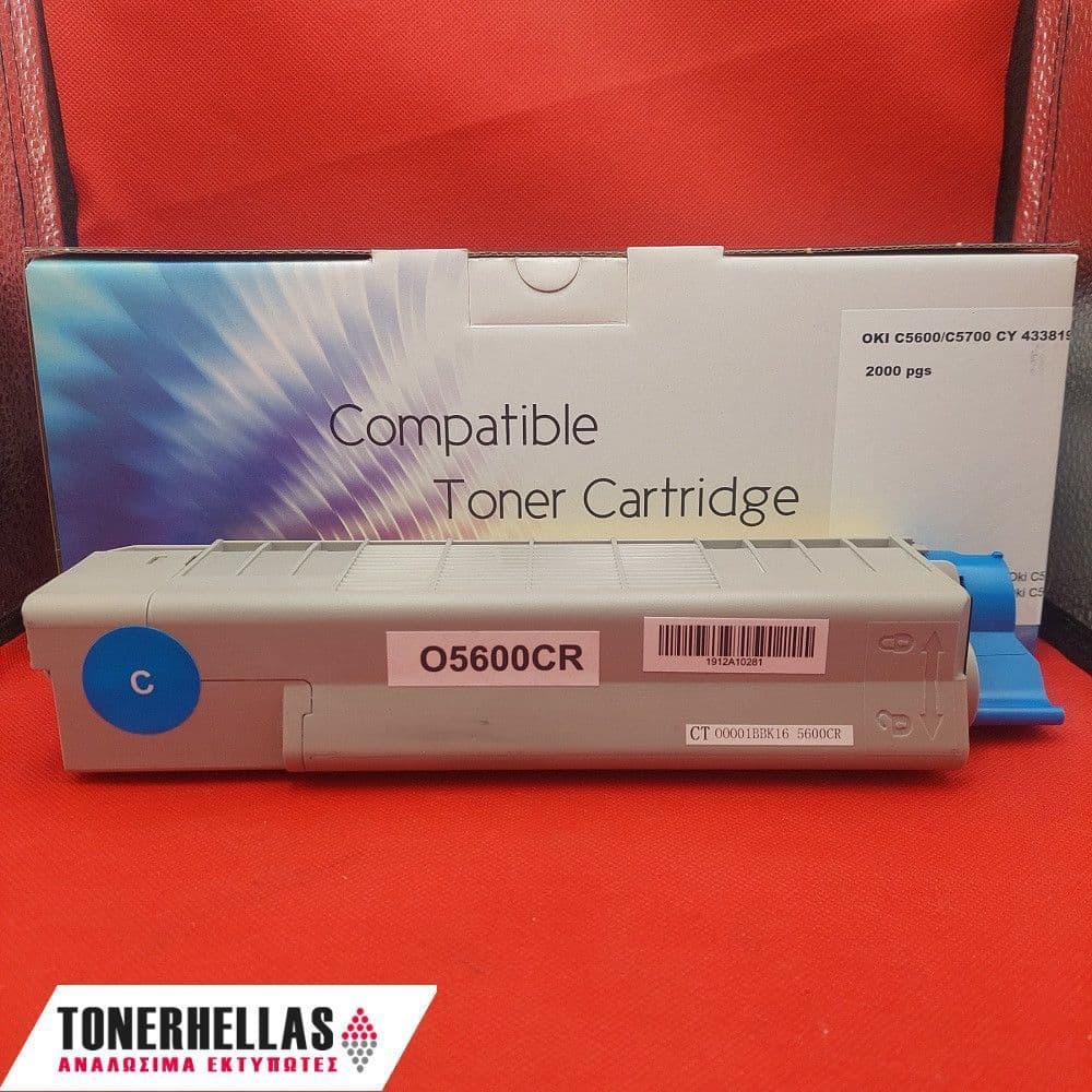 Συμβατό τόνερ OKI 43381907 C5600/C5700 Cyan 2.000 σελ