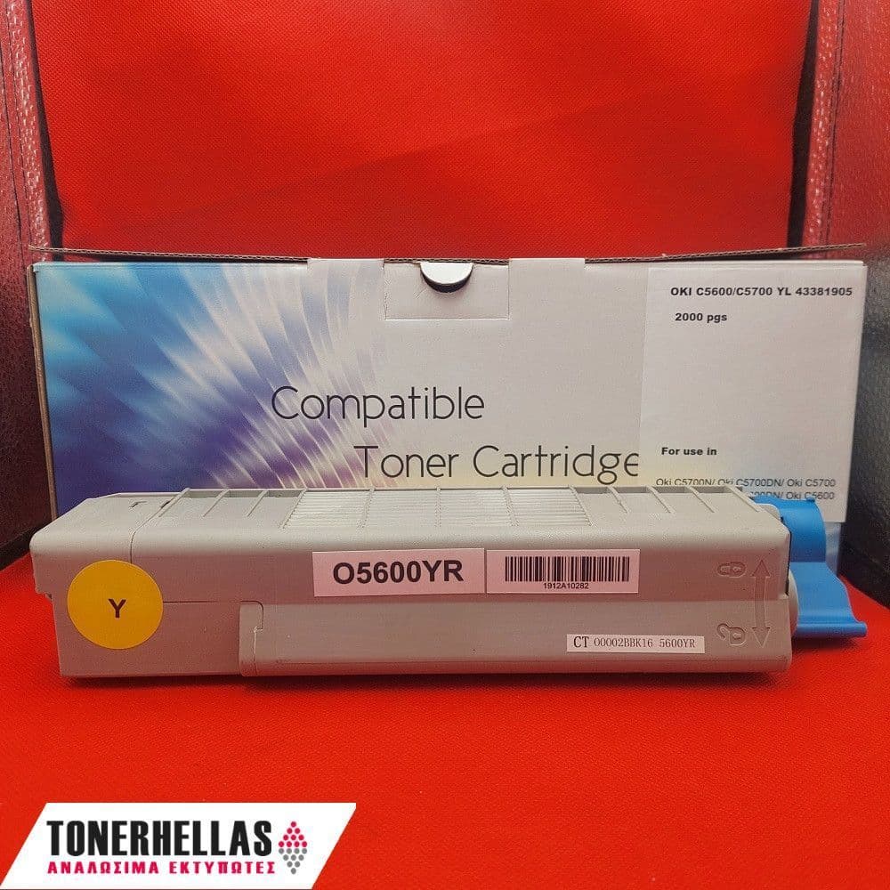 Συμβατό τόνερ OKI 43381905 C5600/C5700 Yellow 2.000 σελ