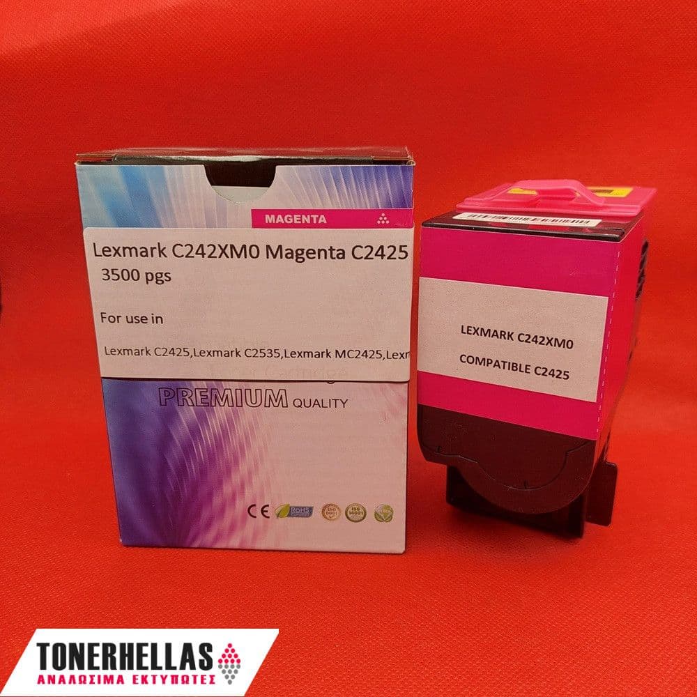 Συμβατό τόνερ Lexmark C242XM0 Magenta C2425 3.500 σελ