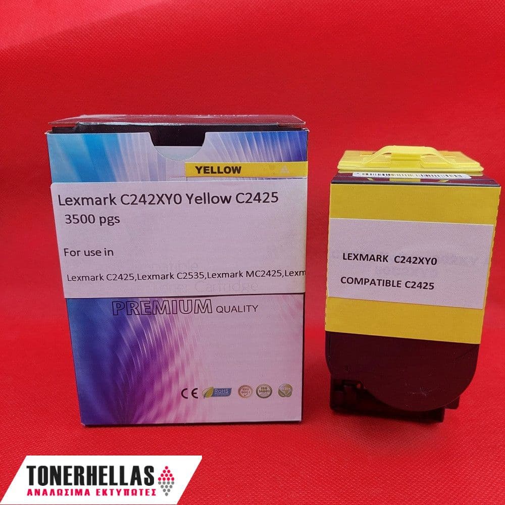 Συμβατό τόνερ Lexmark C242XY0 Yellow C2425 3.500 σελ