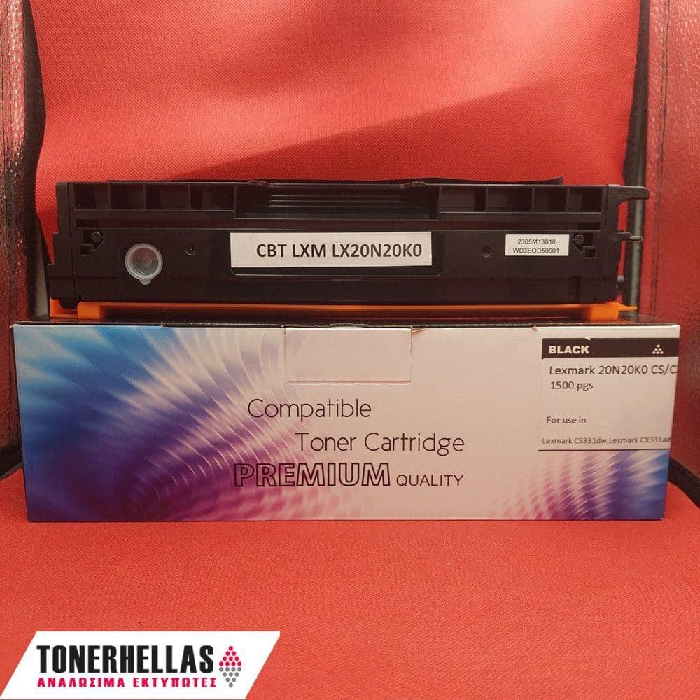 Συμβατό τόνερ Lexmark 20N20K0 CS/CX331 Black 1.500 σελ