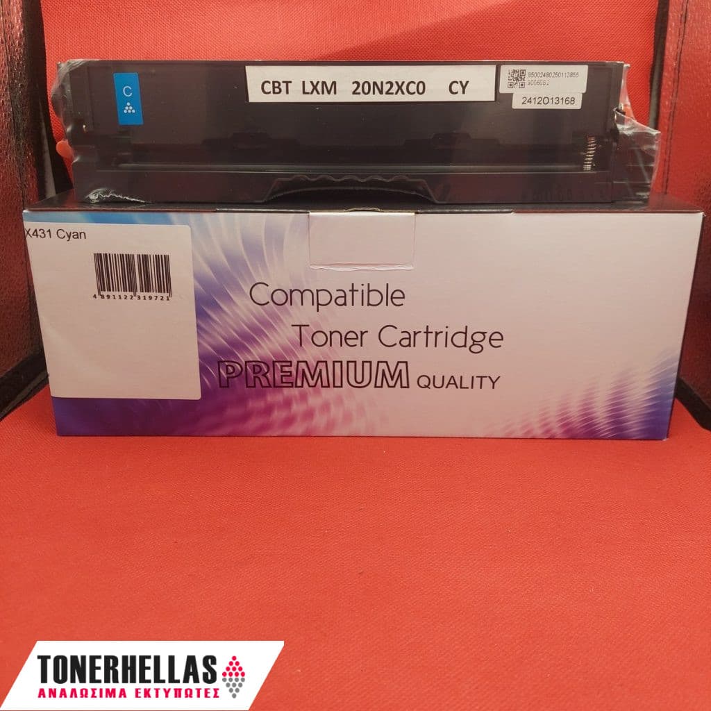 Συμβατό τόνερ Lexmark 20N2XC0 CS/CX431 Cyan 6.700 σελ