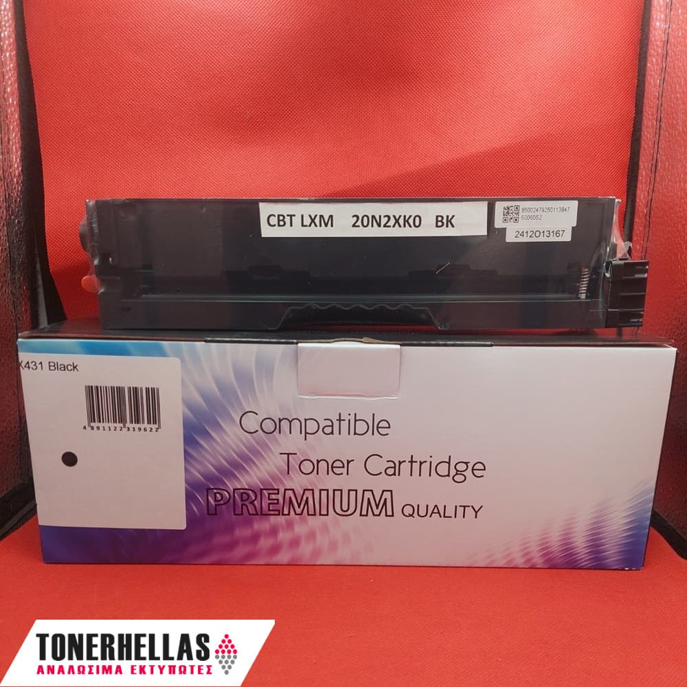 Συμβατό τόνερ Lexmark 20N2XK0 CS/CX431 Black 6.000 σελ