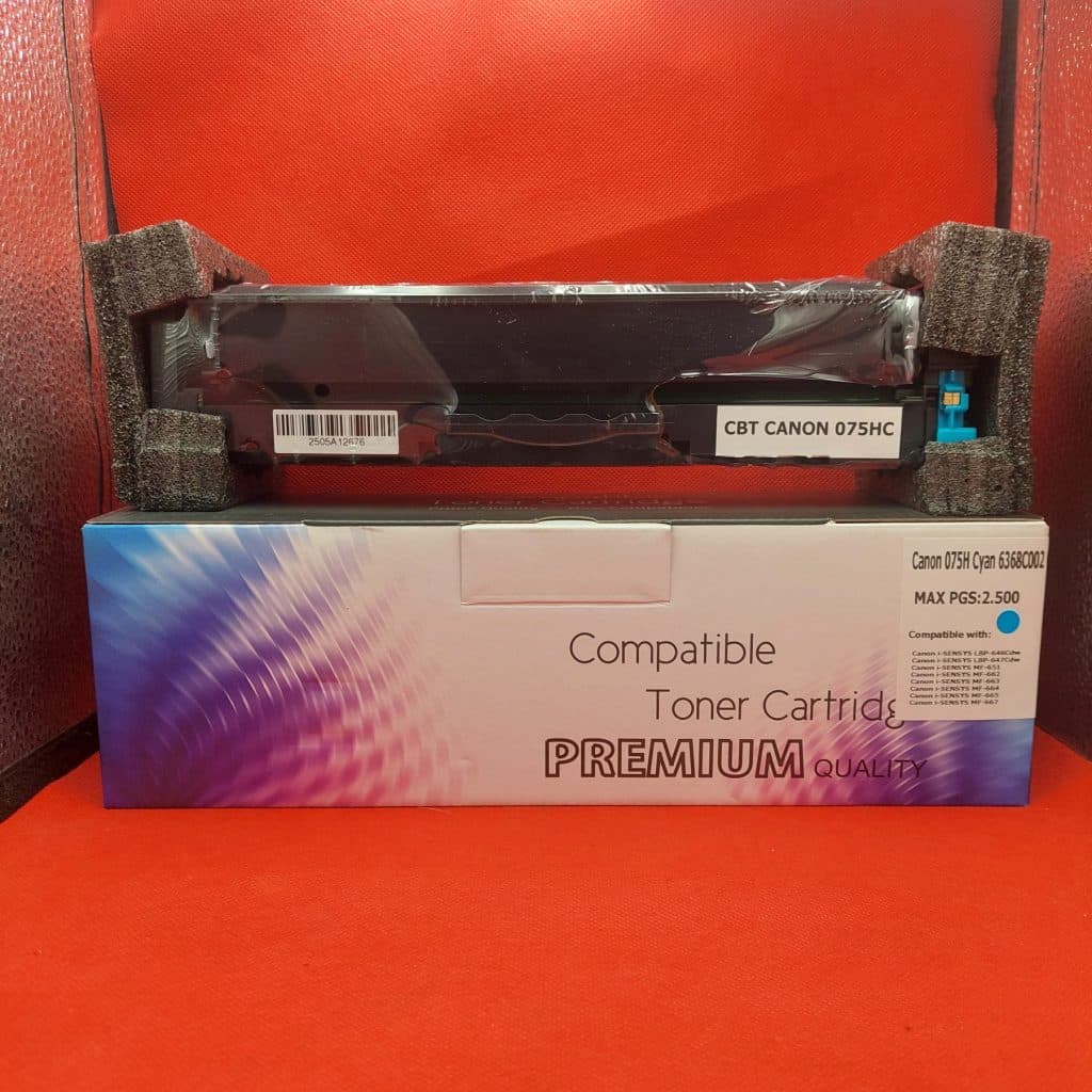 Συμβατό τόνερ Canon 075H Cyan 6368C002 2.500 σελ