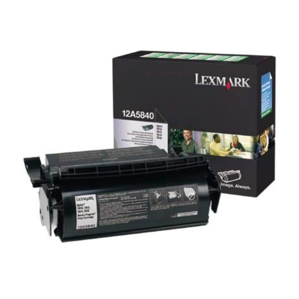 Γνήσιο τόνερ Lexmark 12A5840 Black 10K Pgs