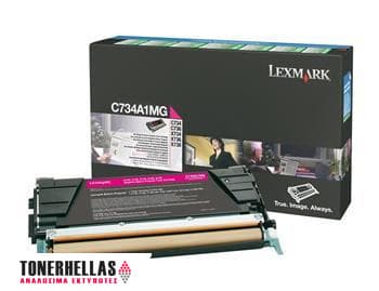 Γνήσιο τόνερ Lexmark C734A1M Magenta Standard 6K Pgs