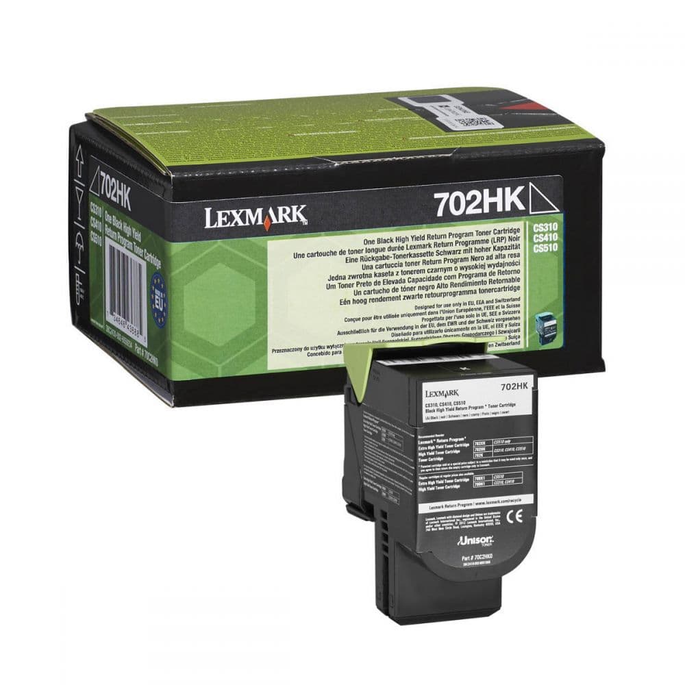 Γνήσιο τόνερ Lexmark 70C2HK0 High Yield Black -4k Pgs