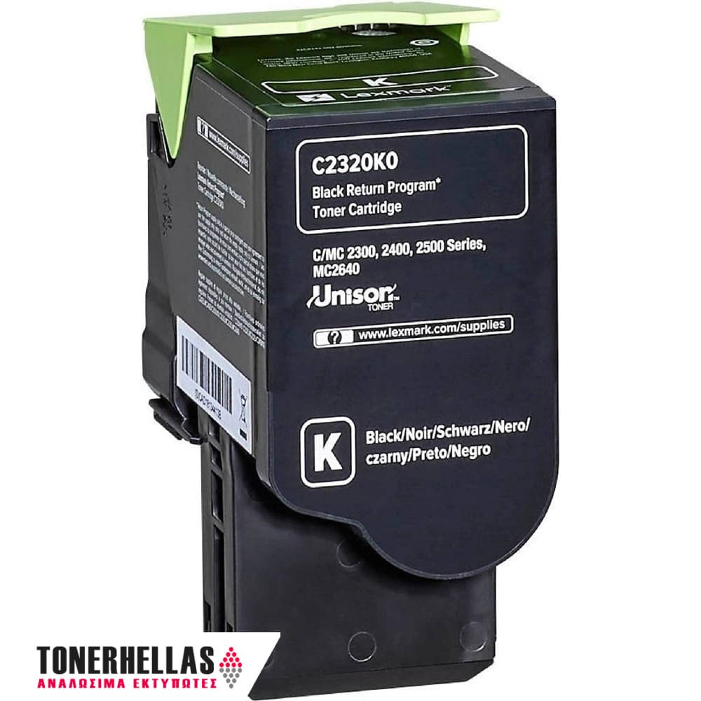 Συμβατό τόνερ Lexmark C2320K0 Black 1.000 σελ