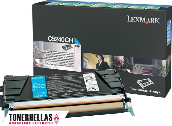 Γνήσιο τόνερ Lexmark C5240CH Cyan 5000 σελ.