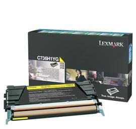 Γνήσιο τόνερ Lexmark C736H1Y Yellow High Yield 10K Pgs