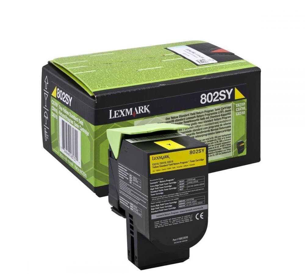 Γνήσιο τόνερ Lexmark 80C2SY0 Standar Yellow -2k Pgs