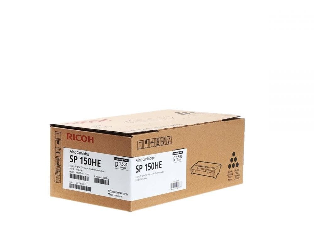 Γνήσιο τόνερ Ricoh SP150 408010 Black 1.5k Pgs