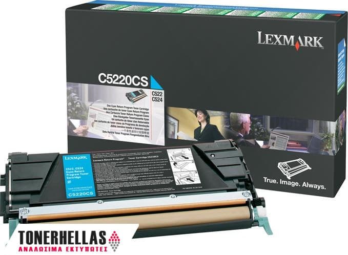 Γνήσιο τόνερ Lexmark C5220CS Cyan 3000 σελ.