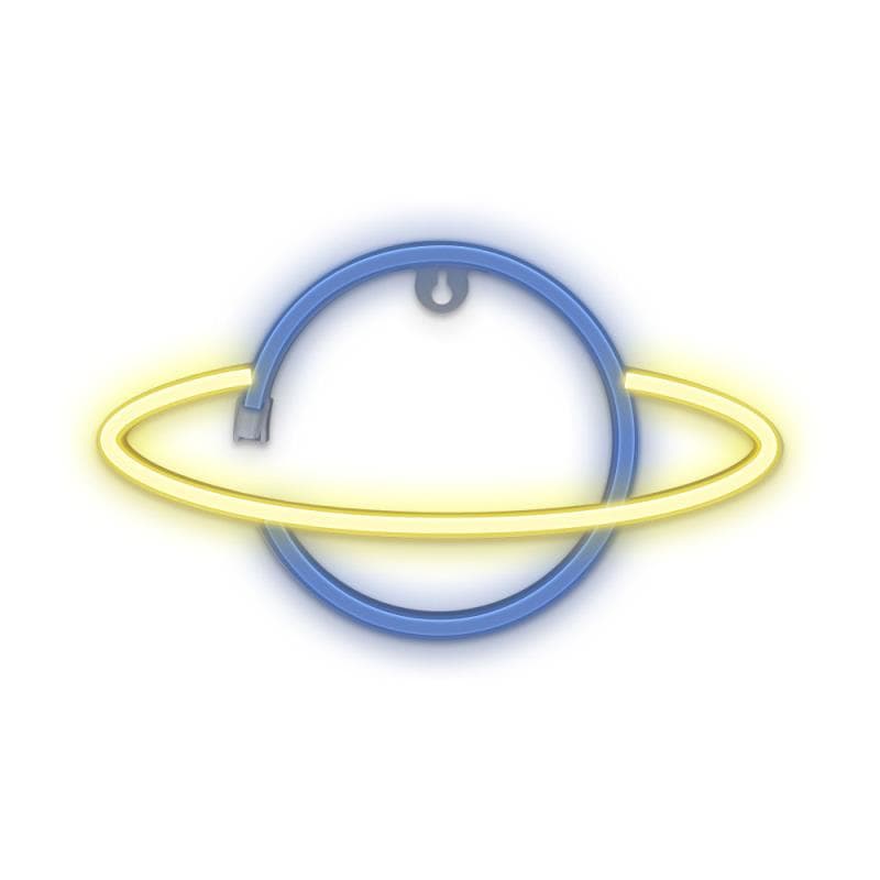 Neon LED Forever Light FLNE11 SATURN (USB/Μπαταρίας & On/Off) Κίτρινο - Μπλε
