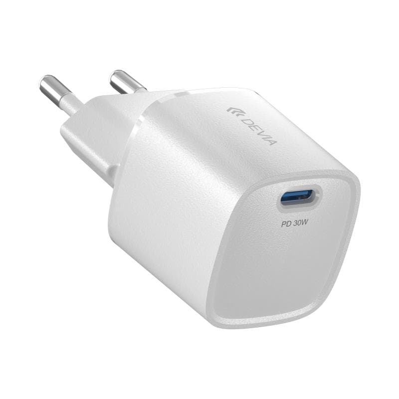 Φορτιστής Ταξιδίου Ταχείας Φόρτισης Devia RLC-545 Mini με Έξοδο USB C GaN PD 30W Extreme Λευκό