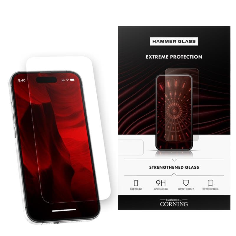 Tempered Glass Hammer Glass Apple iPhone 18 Pro/ 17/ 17 Pro Corning (1 τεμ.)