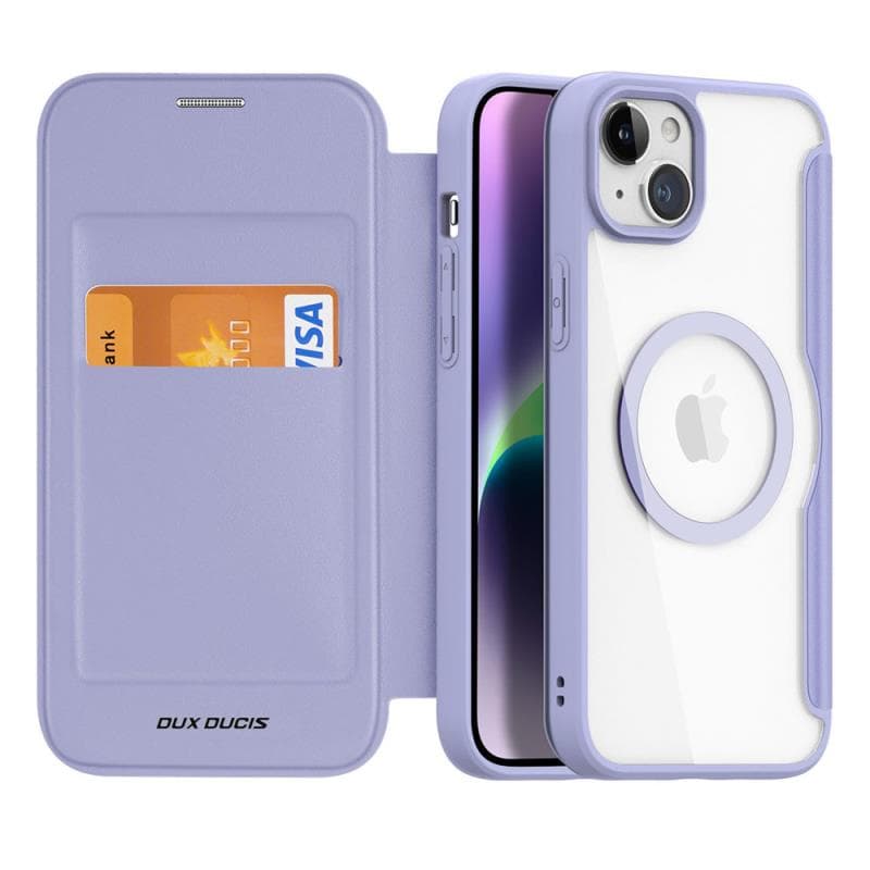 Θήκη Flip Dux Ducis Apple iPhone 15 Plus Wallet Skin X Pro Μωβ