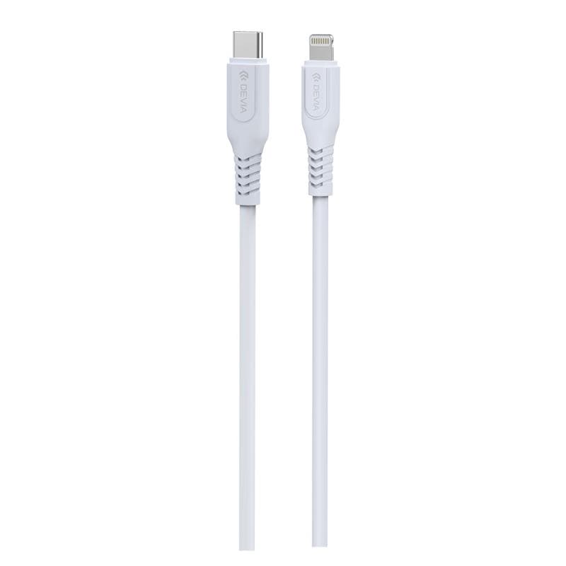 Καλώδιο Σύνδεσης USB 2.0 Enviroment-Friendly Devia EC635 USB C σε Lightning PD 27W 1m GRS Λευκό