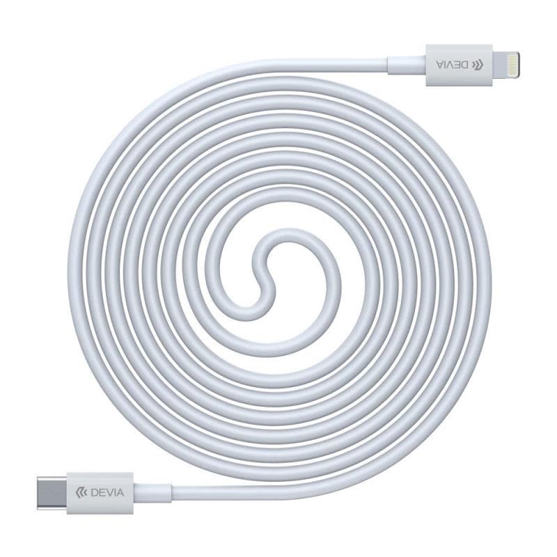 Καλώδιο Σύνδεσης USB 2.0 Devia EC146 USB C σε Lightning PD 20W 1m Smart Λευκό