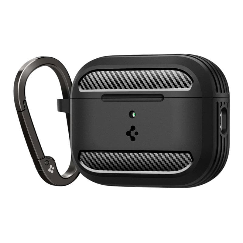 Θήκη Σιλικόνης Spigen Apple AirPods Pro 3 με Γάντζο Rugged Armor Μαύρο