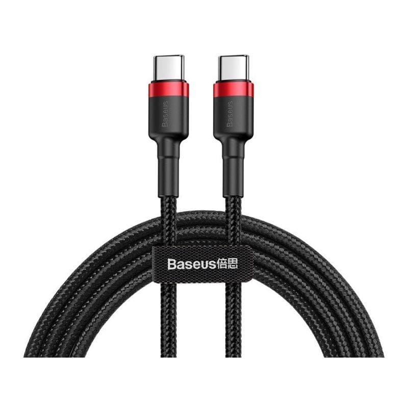 Καλώδιο Σύνδεσης USB 2.0 Baseus Cafule USB C σε USB C Flash PD 60W 1m Μαύρο-Κόκκινο