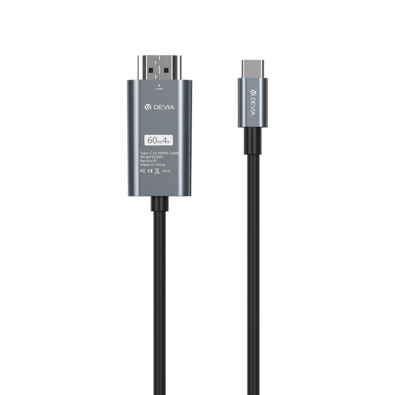 Καλώδιο HDMI σε USB C Devia EC084 (Updated) 2m Storm Μαύρο