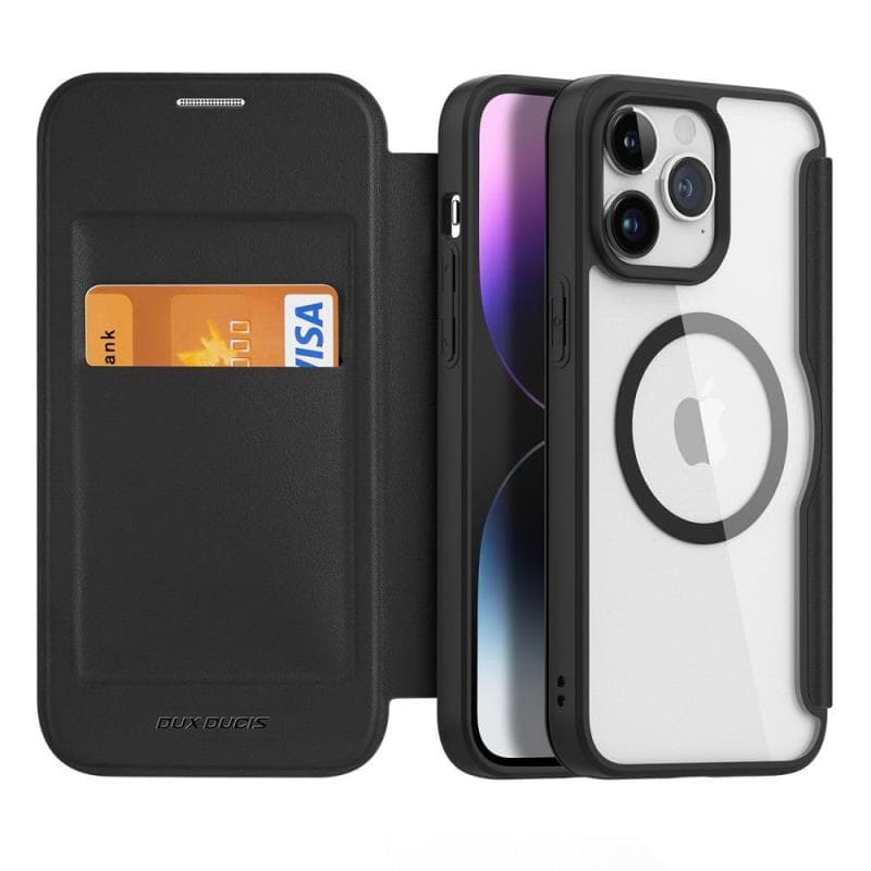 Θήκη Flip Dux Ducis Apple iPhone 15 Pro Wallet Skin X Pro Μαύρο