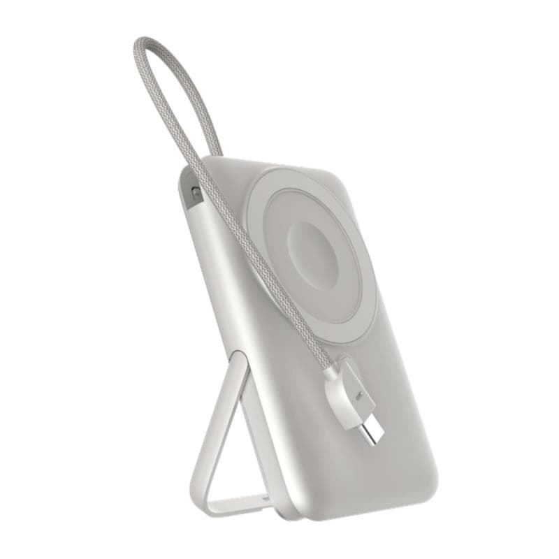 Φορτιστής Ανάγκης Devia EP203 22.5W 10000mAh Magnetic 4 σε 1 με Βραχίονα Στήριξης & Ενσωματωμένο Καλώδιο Extreme Speed Ασημί