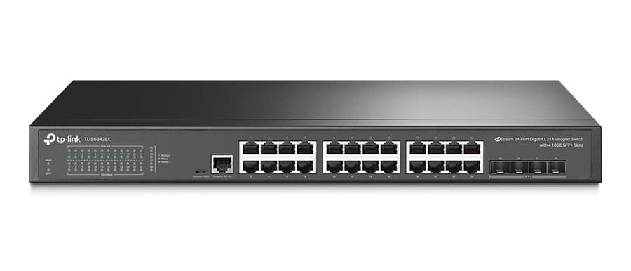 TP-LINK L2+ Managed Switch TL-SG3428X, 24-Port Gigabit, 4x SFP+, Ver.1.4