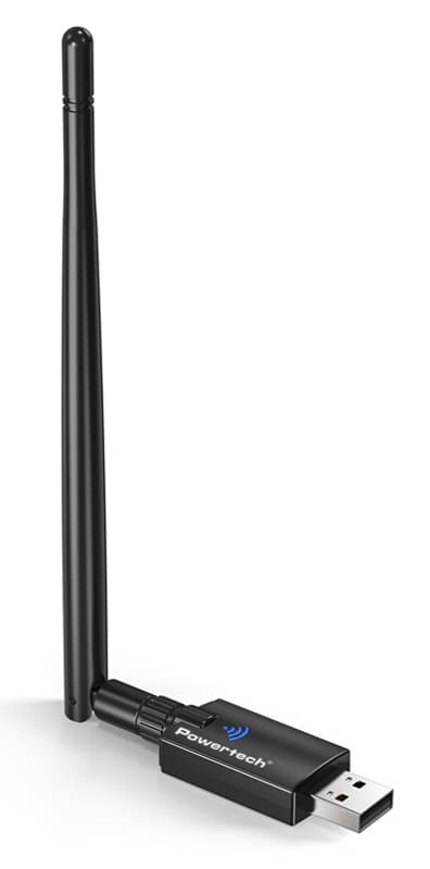 POWERTECH ασύρματος USB αντάπτορας δικτύου & Bluetooth 5.3 PT-1386, 900Mbps WiFi 6