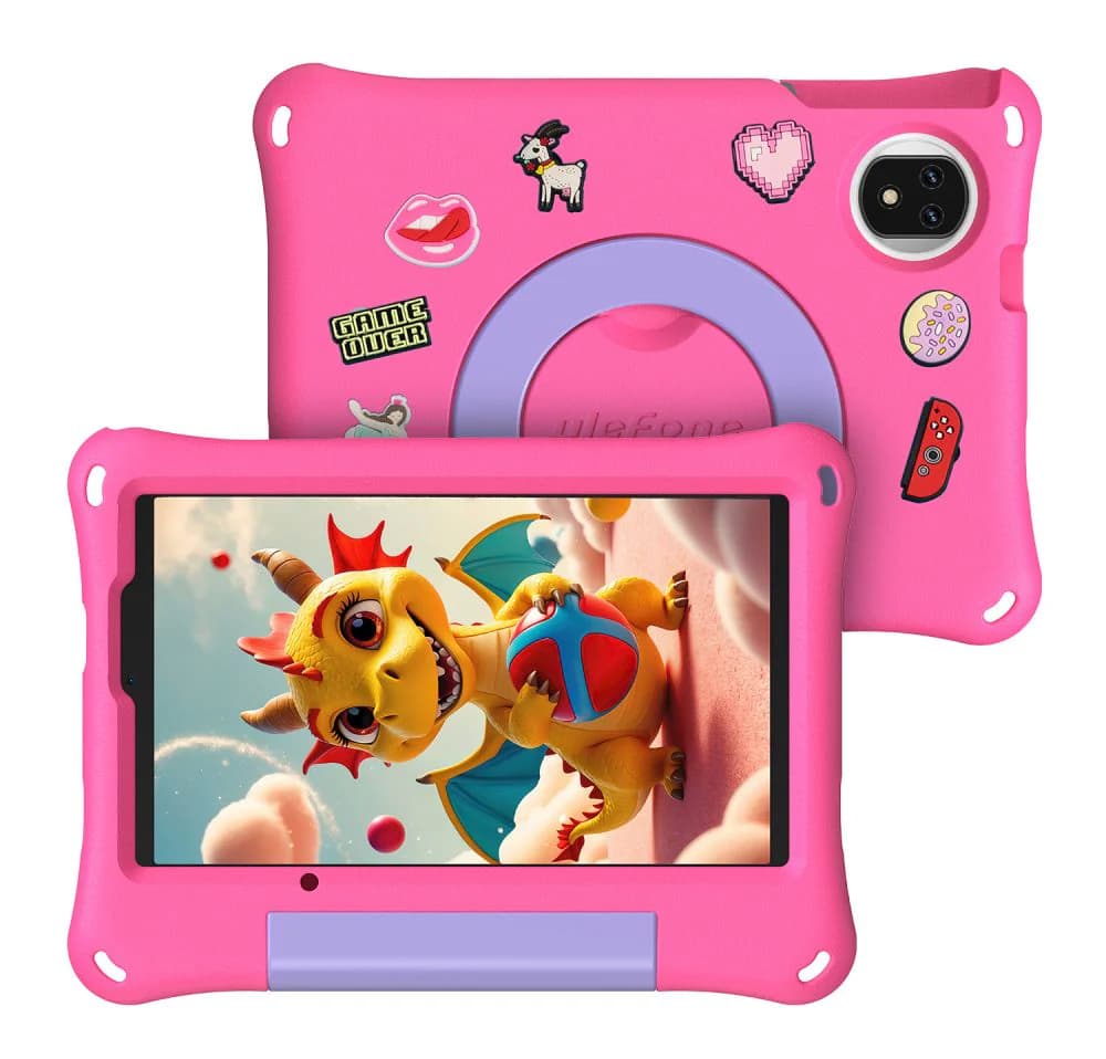 ULEFONE tablet Tab A9 Pro Kids, 8.68", 4/128GB, 4G, Android 15, 5040mAh, ροζ