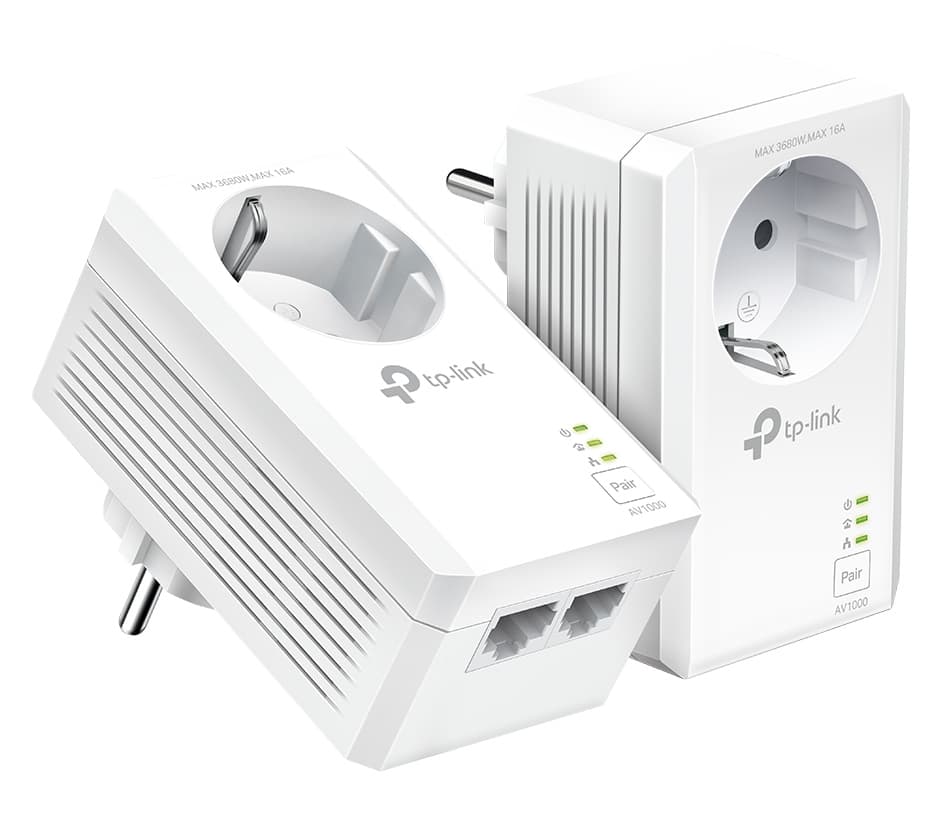 TP-LINK powerline kit TL-PA7027P KIT, passthrough, AV1000 1000Mbps, V1.0