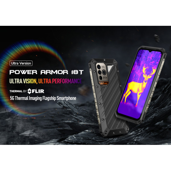 ULEFONE smartphone Power Armor 18T Ultra, 6.58", 12/512GB, 5G, 9600mAh, IP68/IP69K, μαύρο