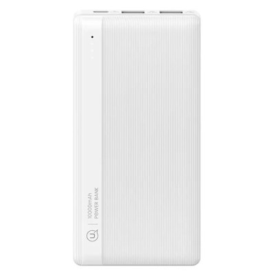 USAMS power bank US-CD205, 2x USB θύρες εξόδου, 10000mAh, 10W, λευκό