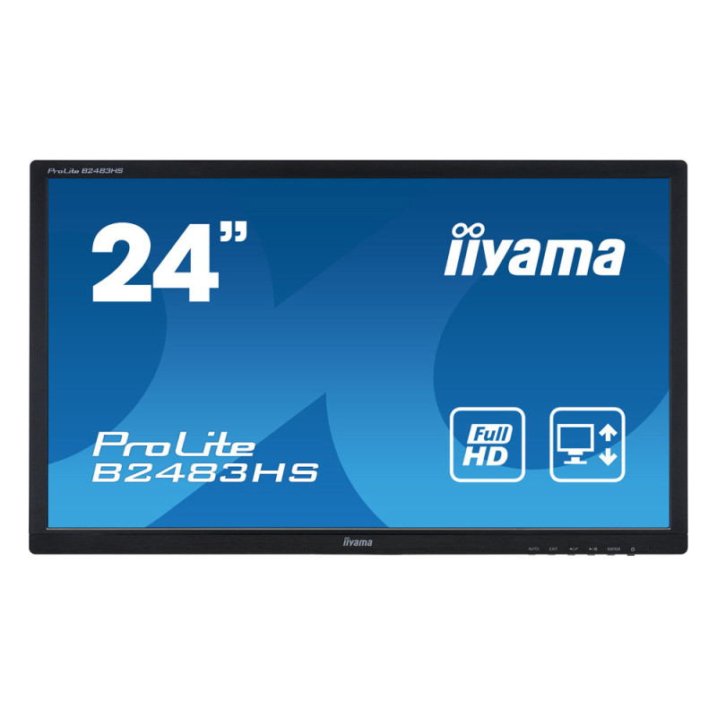 IIYAMA used οθόνη B2483HS LED, 24" Full HD, VGA/HDMI/DisplayPort, χωρίς βάση, Grade A