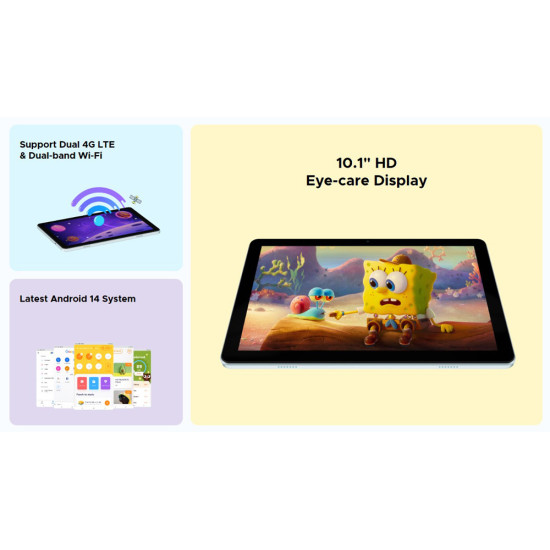 DOOGEE tablet T10W με πληκτρολόγιο/ποντίκι/στυλό αφής/θήκη, 10.1", 4/128GB, 4G, Android 14, 8000mAh, μαύρο