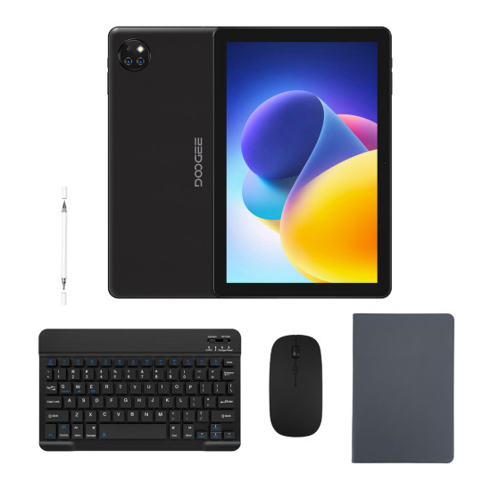 DOOGEE tablet T10W με πληκτρολόγιο/ποντίκι/στυλό αφής/θήκη, 10.1", 4/128GB, 4G, Android 14, 8000mAh, μαύρο